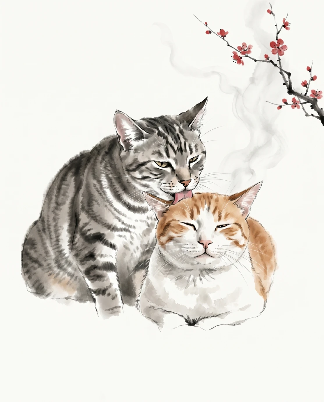Ink Wash pet portrait example by Loyal Studio