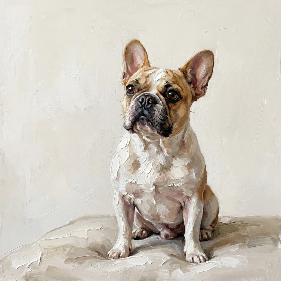 Oil Painting pet portrait example
