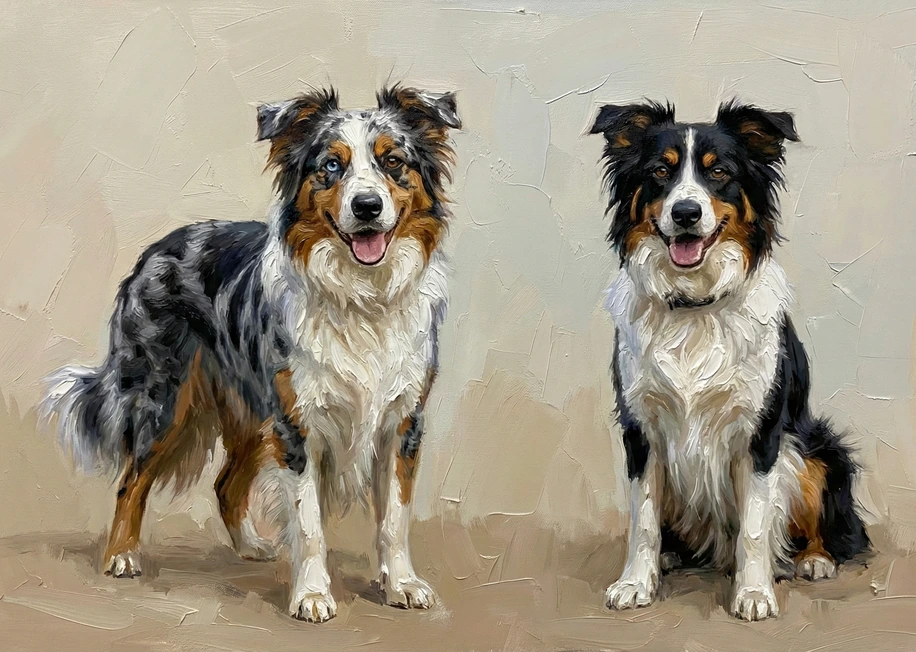 Oil Painting pet portrait example by Loyal Studio