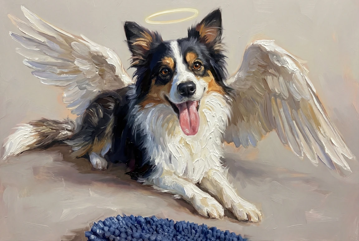 Oil Painting pet portrait example by Loyal Studio