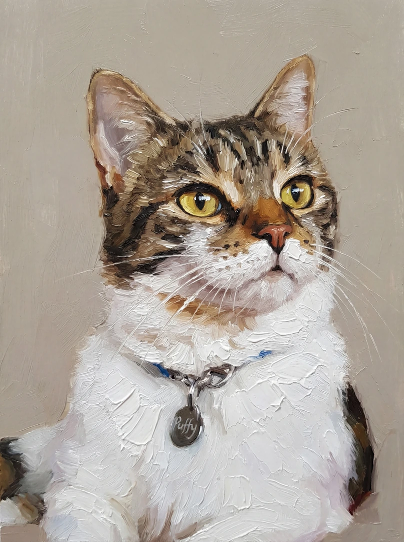 Oil Painting pet portrait example by Loyal Studio